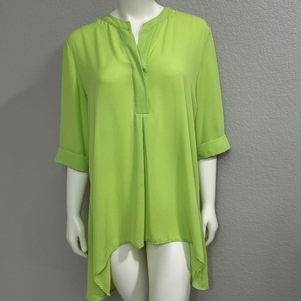 Chicos Lime Green Tunic Top